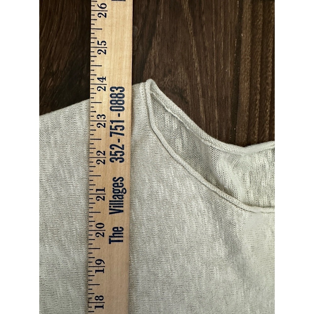 Pure Jill Kimono Cotton Linen Knit Top Oatmeal Beige Oversized Medium 1333513 - Picture 5 of 9